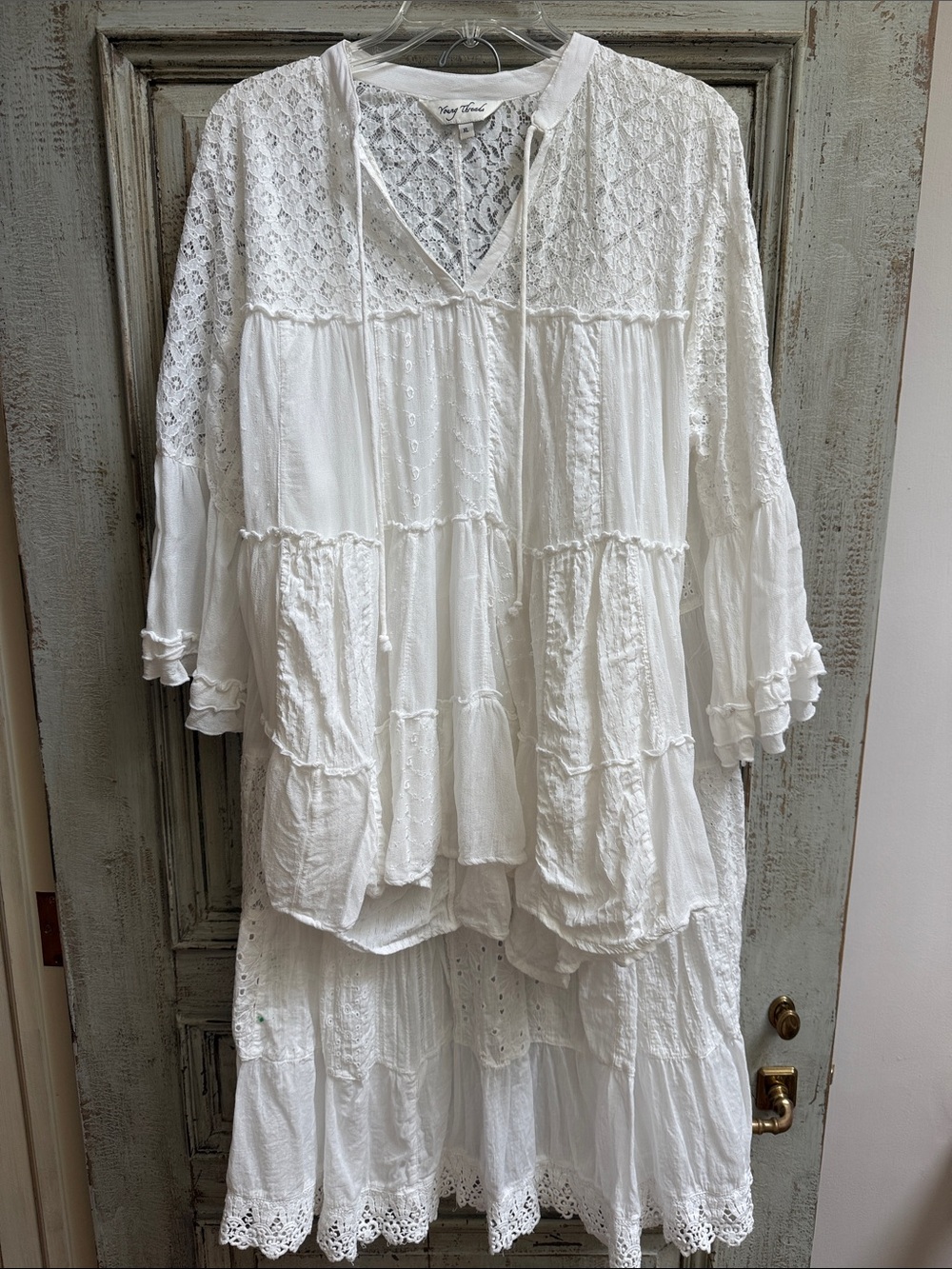 Young Threads White lace set